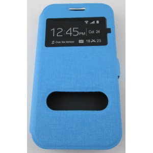 étui portefeuille samsung galaxy ace 4 bleu ciel 