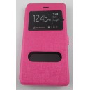 étui portefeuille huawei P8 lite rose fushia