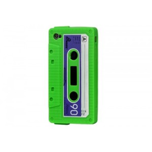 Coque Cassette Retro Iphone 4 / 4S Verte