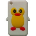 Coque Silicone Pingouin Apple Iphone 3G / 3GS blanc