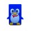 Coque Pingouin Silicone Bleu LG Optimus L3 e400