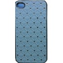 Coque Arrière Aluminium strass sur fond blanc Apple Iphone 4 / 4S