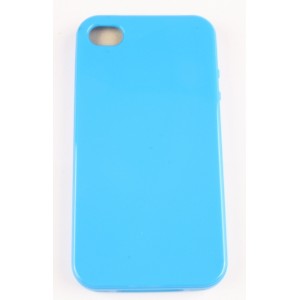 Coque Brillante Apple Iphone 4 / 4S bleu Silicone