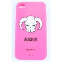 Coque Iphone 4 / 4S Rose fushia motif taureau