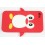 Coque IPHONE 4 / 4S PINGOUIN ROUGE SILICONE