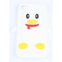 Coque iphone 4 / 4s pingouin blanc silicone