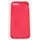 Coque iphone 5 rouge effet nid d'abeille silicone