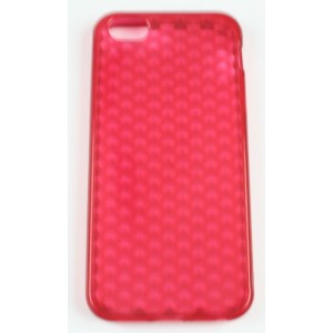 Coque iphone 5 rouge effet nid d'abeille silicone