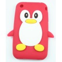 Coque Iphone 3G / 3GS pingouin rouge Silicone