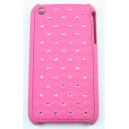 coque iphone 3g / 3gs rose fushia strass