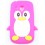 coque samsung galaxy s3 mini pingouin rose fushia silicone