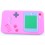 Coque Ipod Touch 4 Rose fushia game boy Silicone