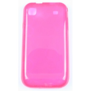 coque samsung galaxy s rose fushia silicone transparente