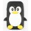 Coque Samsung Galaxy Y Noir pingouin Silicone