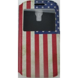 étui portefeuille samsung galaxy s4 mini drapeau américain usé